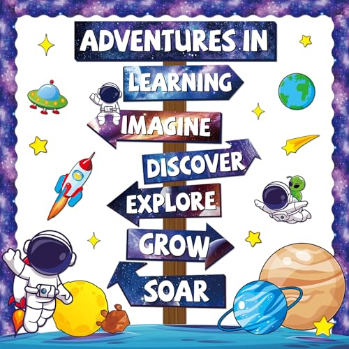 Outer Space Bulletin Board Set - Galaxy Classroom Decor for Back to School
