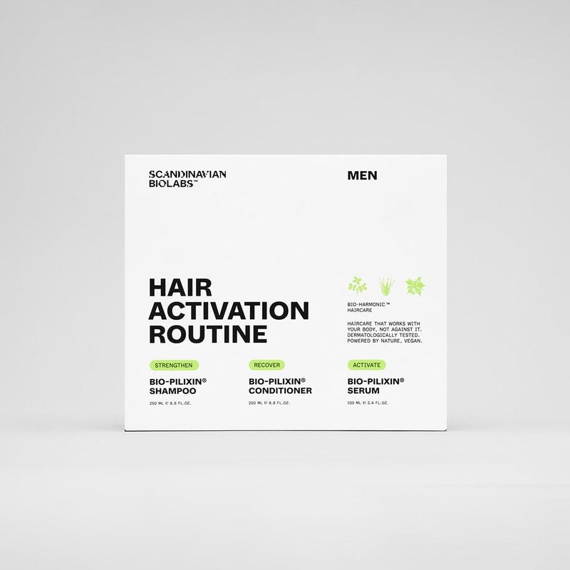 Scandinavian Biolabs Bio-Pilixin® Routine For Men | Helps With Hair Shedding, Nurtures Hair Follicles, Enhances Hair Strength, Repairs Damaged Hair, Clinically Tested, Dermatologically Approved