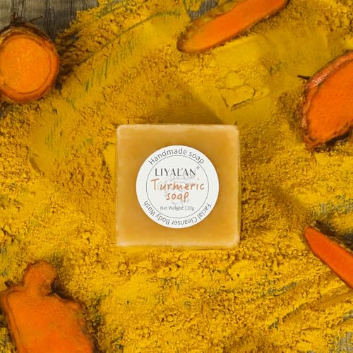 LIYALAN Turmeric Soap Bar for Deep Cleansing & Smooth Skin