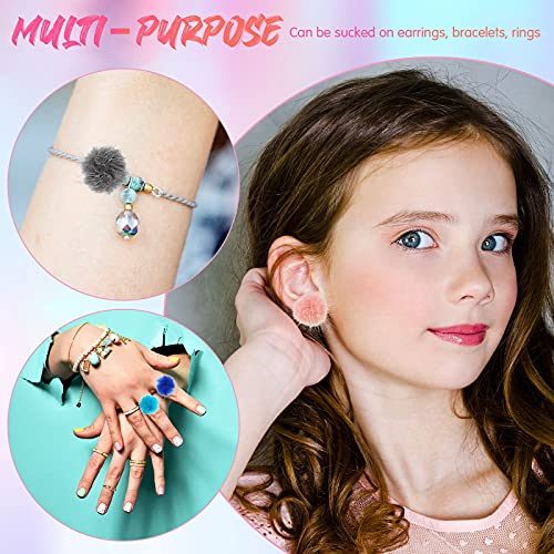 30-Piece Detachable Nail Pom Balls - 15 Colors Fluffy 3D Manicure Charms