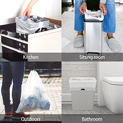 Teivio 3-Gallon Drawstring Trash Bags - 140 Count, Leak-Proof