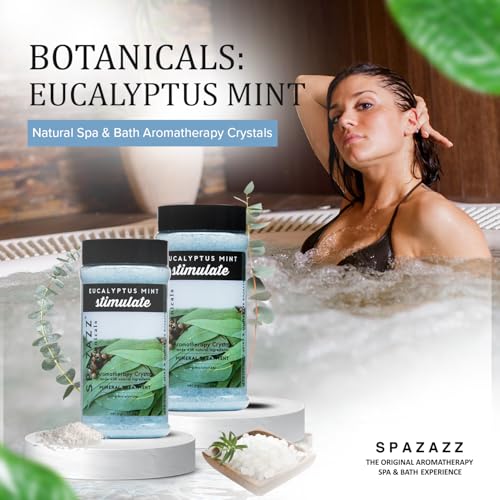 Spazazz Eucalyptus Mint Spa Crystals - 17oz Aromatherapy Bath Salt
