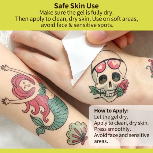 Halobios Printable Temporary Tattoo Paper for Inkjet Printers, 8 Sheets
