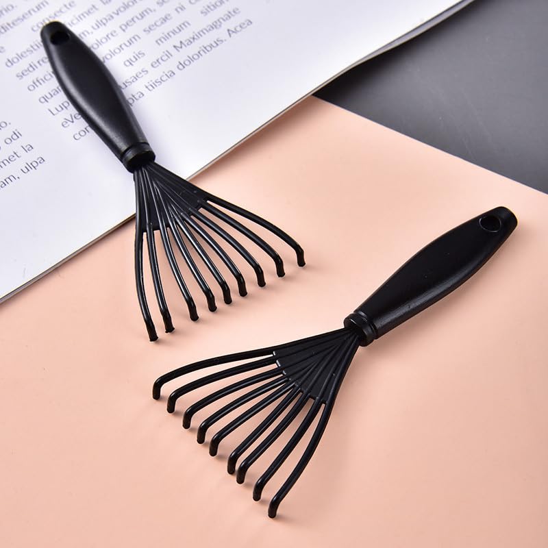 Hair Brush Cleaner - 4Pcs Plastic Detangling Comb Set for Normal & Relaxed Hair | Oval Shaped, Unscented Tool