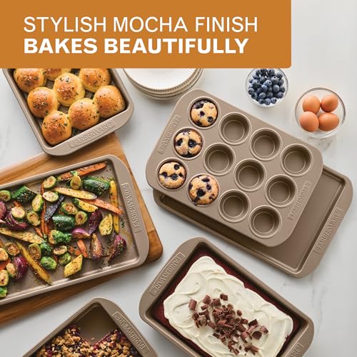 Farberware 9-Inch Nonstick Square Cake Pan - Mocha Finish