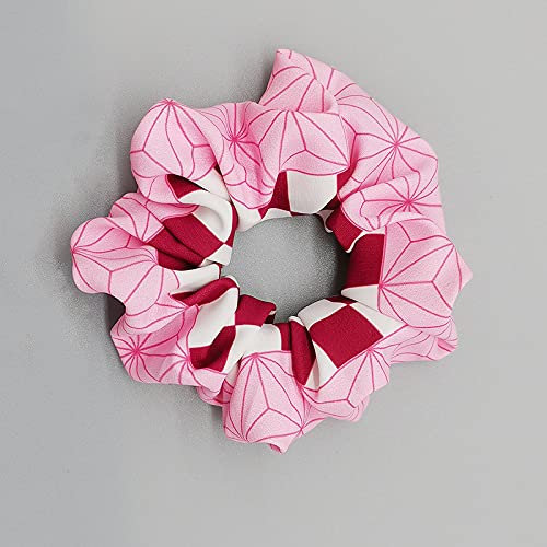 Anime Hair Scrunchies - 4 Pcs Elastic Ponytail Holders for Cosplay