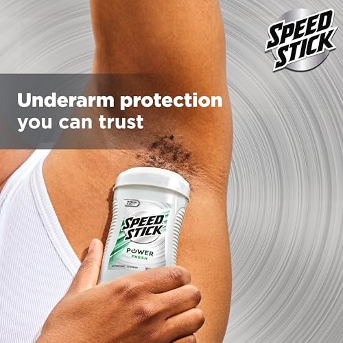 Speed Stick Power Antiperspirant Deodorant for Men, Fresh Scent, 4 Pack - 72 HR Odor Protection