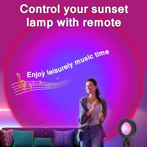 RGB Sunset Lamp Projector - 16 Color USB Night Light with 180° Rotation