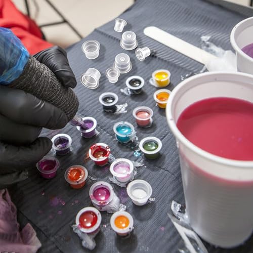 300 Tattoo Ink Caps - Small, Medium & Large Cups for Artists