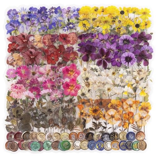 320PCS Floral Stickers Set for Card Making - Easy Peel Designs