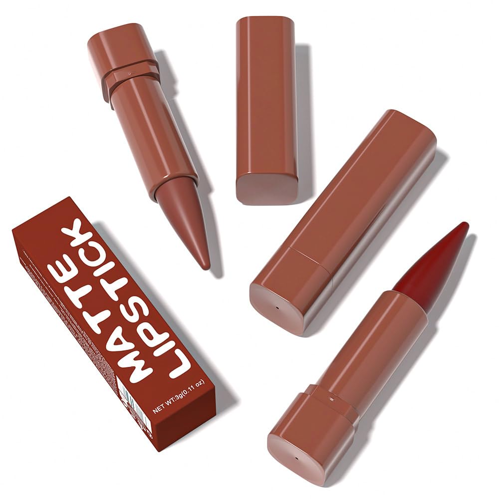 BINGBRUSH 2-in-1 Gradient Lip Liner & Lipstick Combo - Matte Waterproof Lip Pencil Set | Smudge-Proof Ombre Contour (6 Colors)