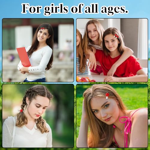 20 Ladybug Hair Clips - Cute Insect Barrettes for Kids & Parties