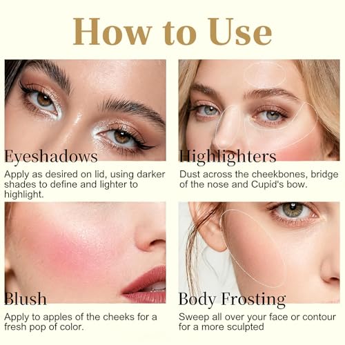 MOOMARTO All-in-One Baked Face Palette: Eyeshadow, Bronzer, Blush & Highlighter