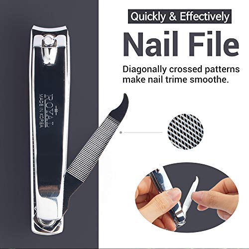 ROYAL Silver Large Nail Clippers with Curved Blades - 12PCS