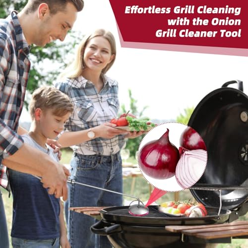 Onion Holder Grill Brush - Bristle-Free BBQ Cleaning Tool