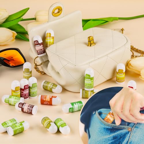 20-Pack Mini Lip Balm with 10 Flavors - Moisturizing Care