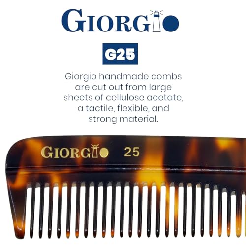Giorgio 2-Pack Pocket Comb Set - Fine & Wide Tooth Hair Combs
