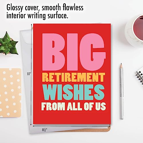 NobleWorks Jumbo Retirement Card for Coworkers - 8.5 x 11 Inch