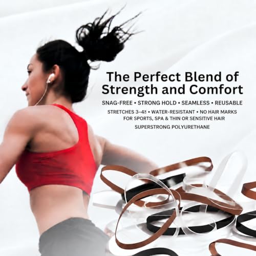 Blax Clear 4mm Hair Elastics – 8 Count, Snag‑Free Transparent Hair Ties