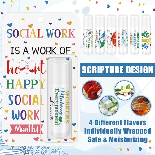 48 Pcs Social Worker Appreciation Lip Balm Gift Set - Bulk Thank You Gifts