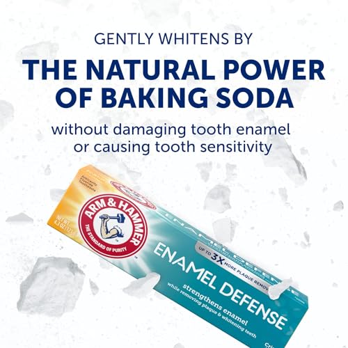 Arm & Hammer Enamel Defense Fluoride Toothpaste with Crisp Mint - 4.3 oz Pack of 4
