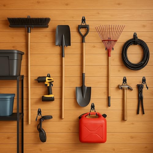 Heavy-Duty Garage Hooks - 4 Pack Utility Storage Organizer