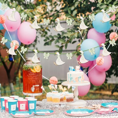 Sage Green Goose Birthday Banner Set - 2 Sets with Bows
