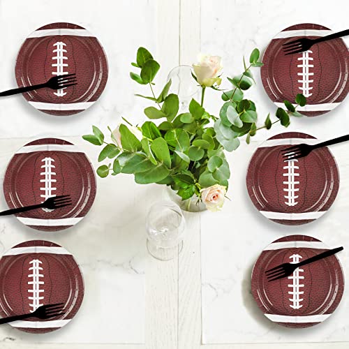 24 Pack Football Paper Plates - 7" Disposable Tableware for Parties