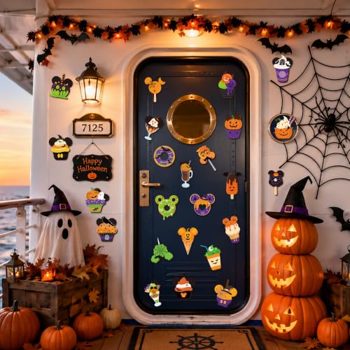 24 Halloween Ice Cream Mouse Magnets - Waterproof, Writable & Strong