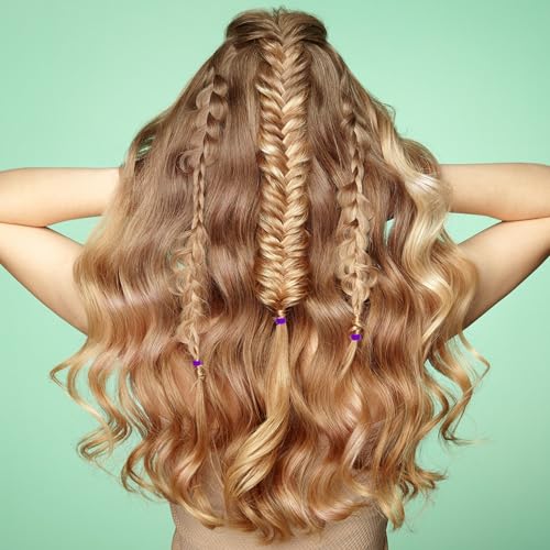 TecUnite 500 Pcs Thin Hair Ties, 2mm x 2.5cm Ponytail Holders