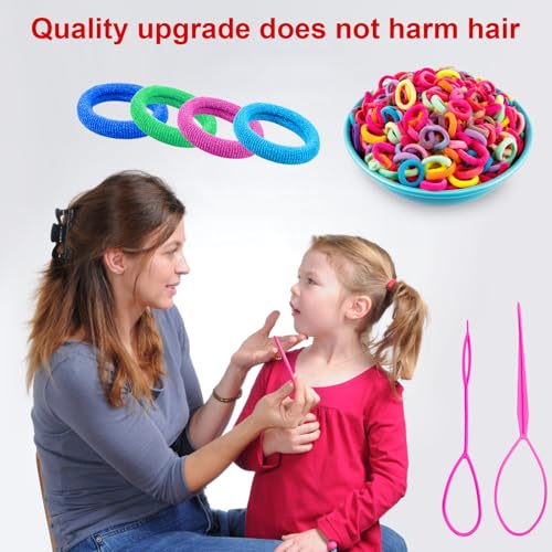 420 Pcs Baby Hair Ties - Soft No Damage Elastic Bands for Kids