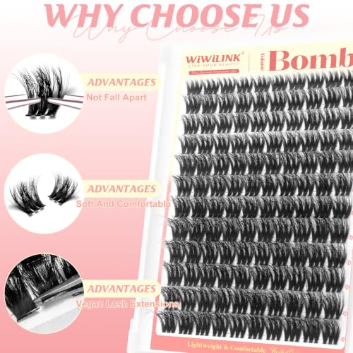 WiWiLINK Volume Bomb Lash Clusters Kit 10-18mm - Volume Bomb-Kit