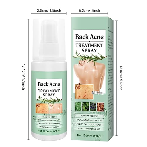 BEFIVECOK 2PCS Back Acne Spray Treatment with Herbal Formula, Salicylic Acid & Tea Tree Oil
