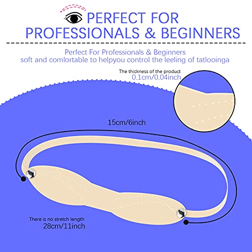 20-Piece Silicone Microblading Eyebrow Tattoo Practice Skin Headband