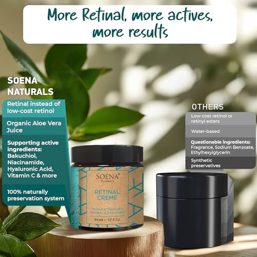 Soena Retinal Face Cream with Bakuchiol & Hyaluronic Acid - Anti-Aging