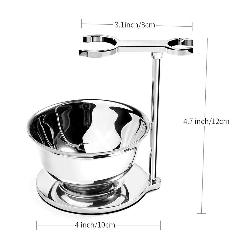 GRUTTI Luxury Shaving Razor & Brush Stand with Soap Bowl, Compatible with Manual & Gillette Razors - Organized Storage