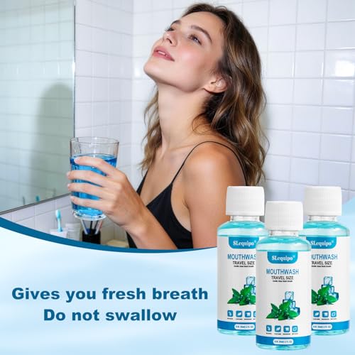 SLequipo 10-Pack Prepasted Disposable Toothbrushes with Mouthwash Travel Kit