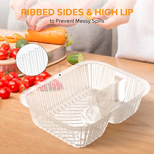 Klineus 50 Pcs Nacho Trays - 6x5 Inch Disposable Chip & Dip Containers