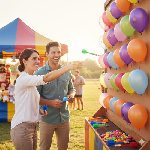 LovesTown 1000 PCS Carnival Darts & Balloons Set for Parties