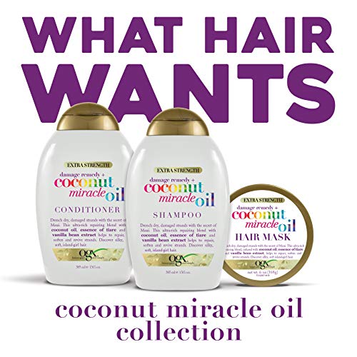 OGX Coconut Miracle Oil Hair Mask - Extra Strength Damage Remedy, 6 oz