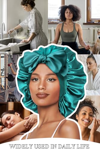 Double Layer Silk Bonnet with Tie for Curly Hair Protection