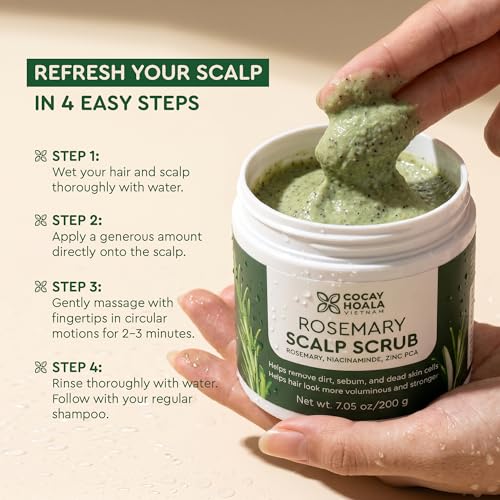 COCAY HOALA Rosemary Scalp Scrub for Oily Hair - 7.05 oz