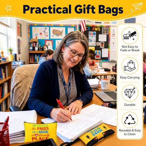 24 Pcs Back to School Makeup Bags - Teacher Appreciation Gifts