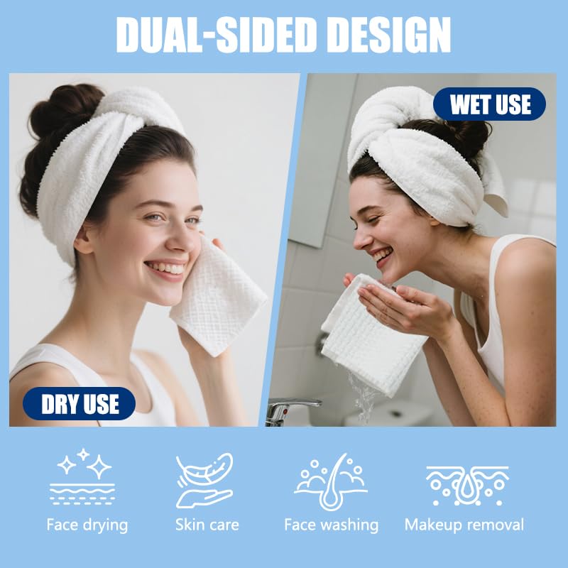OHOO Disposable Face Towels 100 Count - Thick & Soft Makeup Remover
