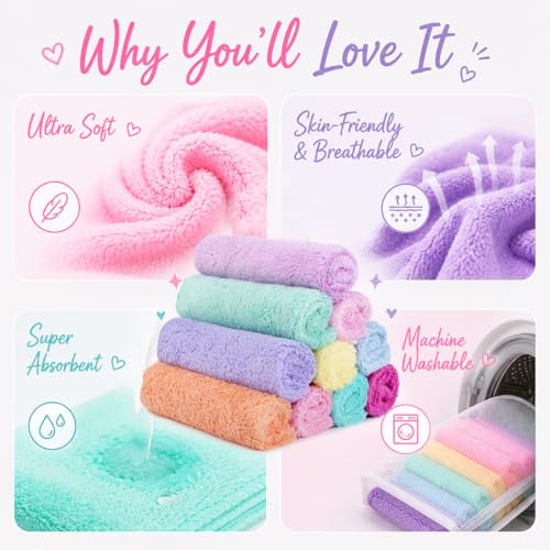 UNIMADE 20 Pack Makeup Remover Cloths - Soft & Absorbent Facial Towels
