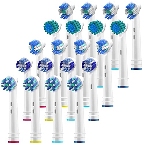 Alayna Assorted Oral-B Replacement Brush Heads Pack of 20 - Compatible with Electric Toothbrushes