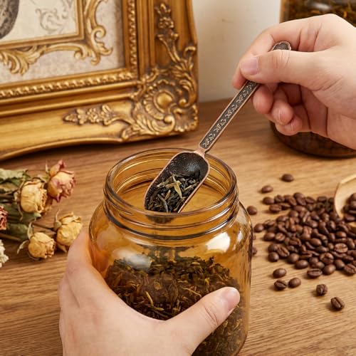 Kichvoe Vintage Copper Tea Scoop - 6.29-Inch Measuring Spoon for Loose Leaf Tea & Coffee