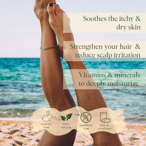 White Naturals Shea Butter 8oz - Pure, Raw, Unrefined, Grade A Moisturizer for Skin & Hair, DIY Lip Balm & Stretch Marks