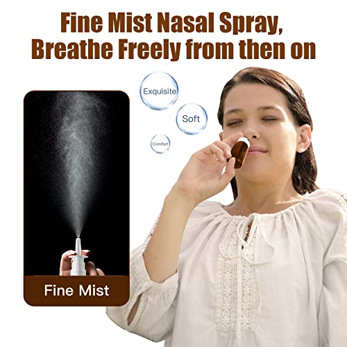 Cupohus 30ml Glass Nasal Spray Bottles, 3-Pack Leak-Proof Travel Atomizers