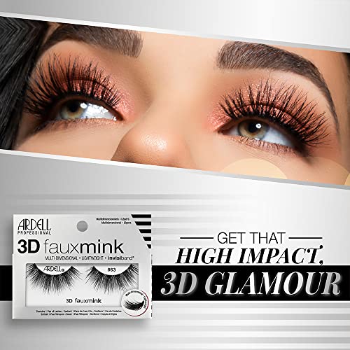 Ardell 3D Faux Mink Lashes 863 - Multi-Dimensional Wispy Finish